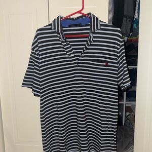 Greyson Golf Striped Polo with chest pocket